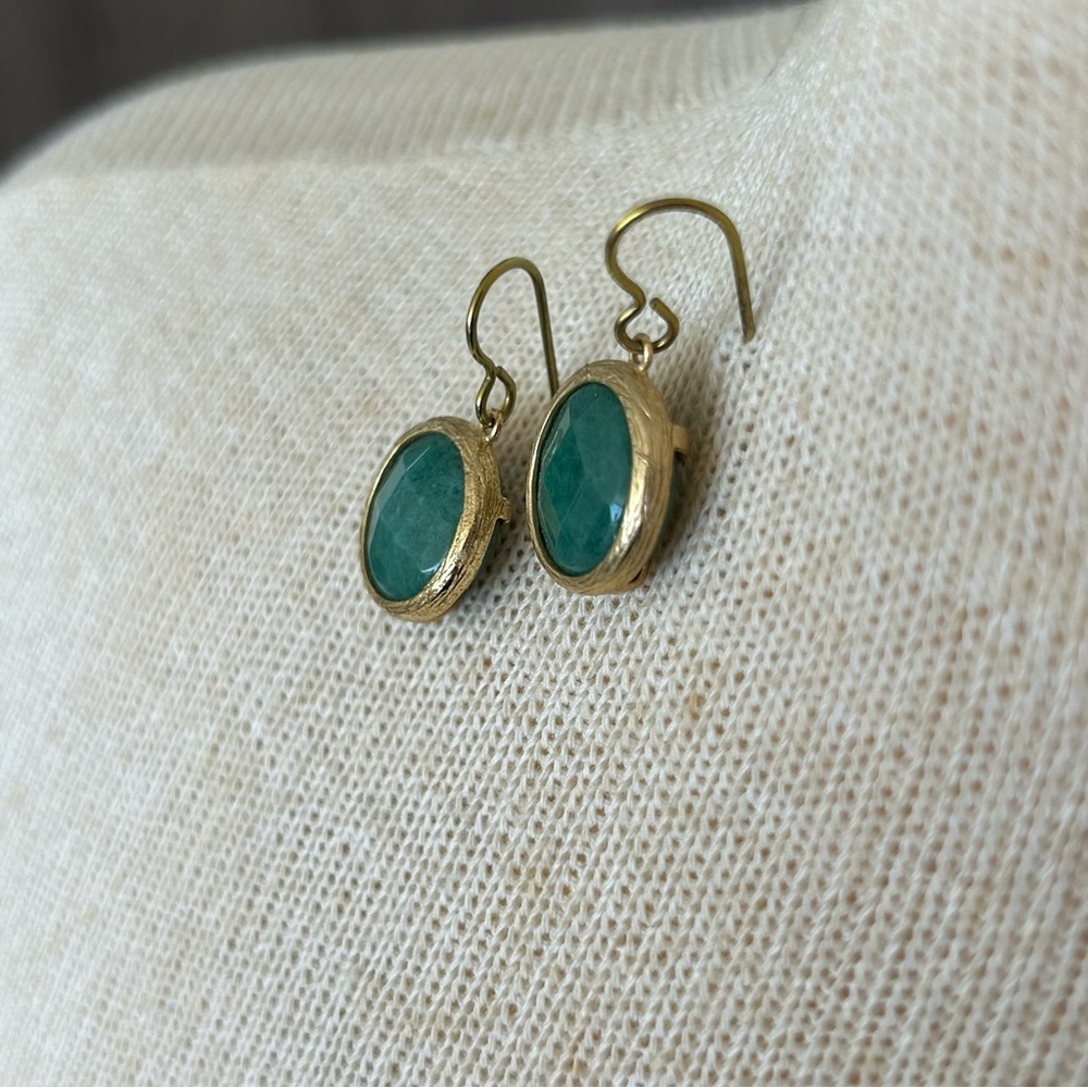 Sensitive Ears Gold Drop Earrings - Picture 5 of 12